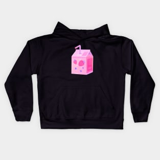 Strawberry and Blueberry Milk! Kids Hoodie